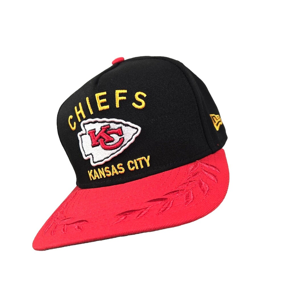 Kansas City Chiefs A-Frame NFL New Era 9Fifty Adjustable Black SnapBack Hat New